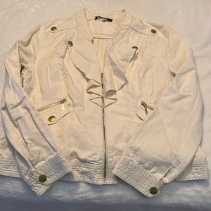 ❤️‍🔥Chaus, XL, White Ruffled Jacket